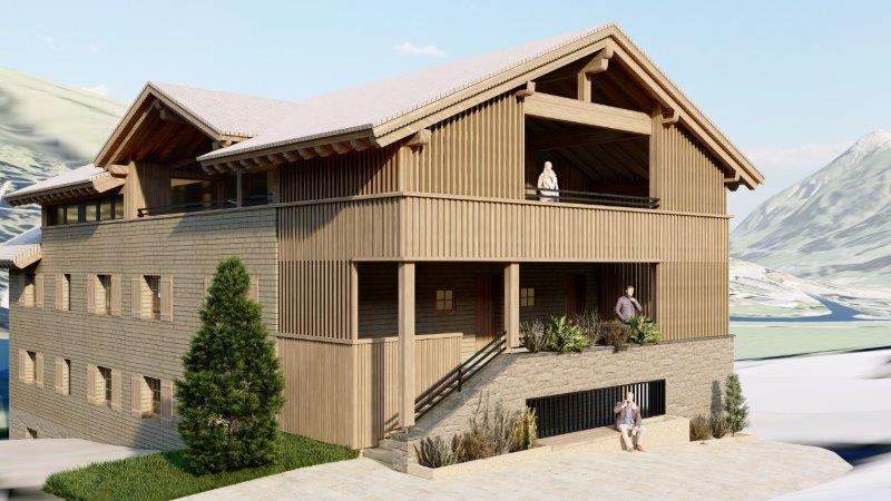 Außenvisualisierung Lech Lodge Erweiterung