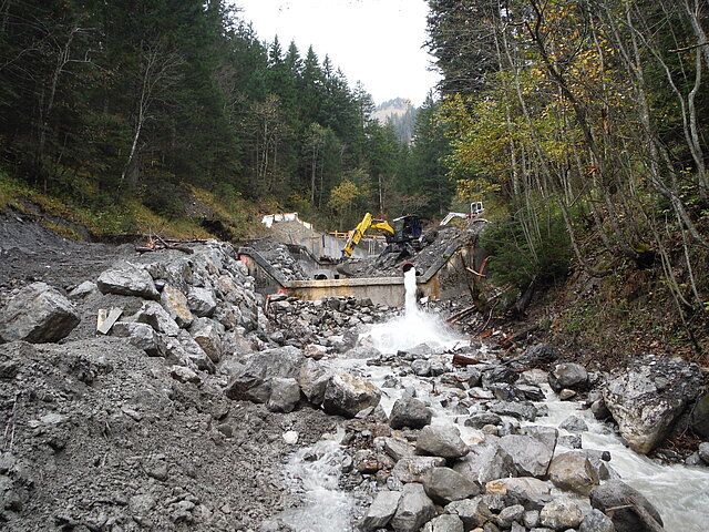 Baustelle Palüdbach Brand