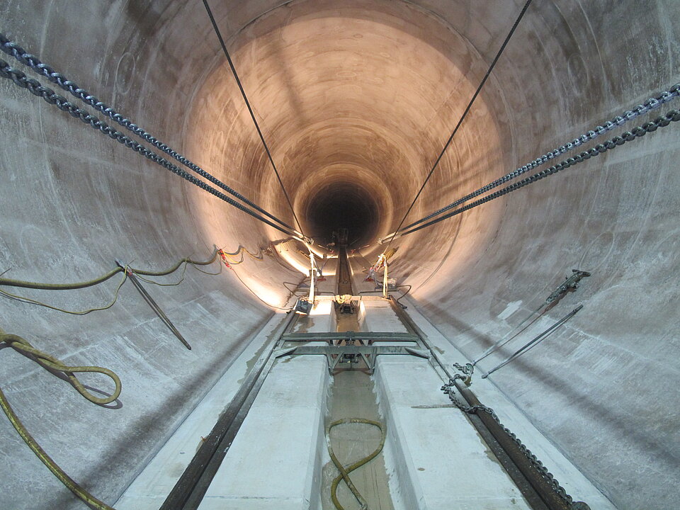 Betonarbeiten im Triebwasserstollen Silvretta Obervermuntwerk II
