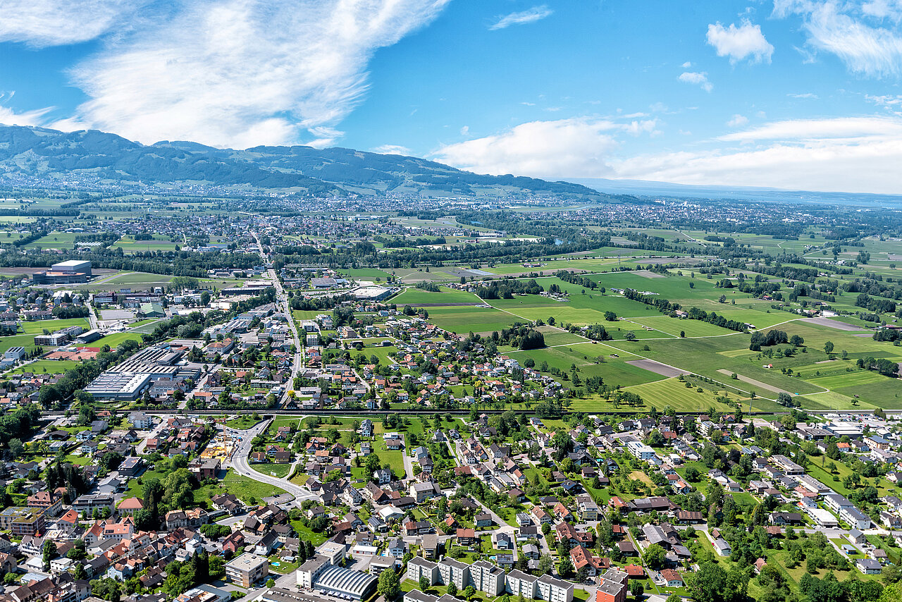 Blick über das Vorarlberger Rheintal