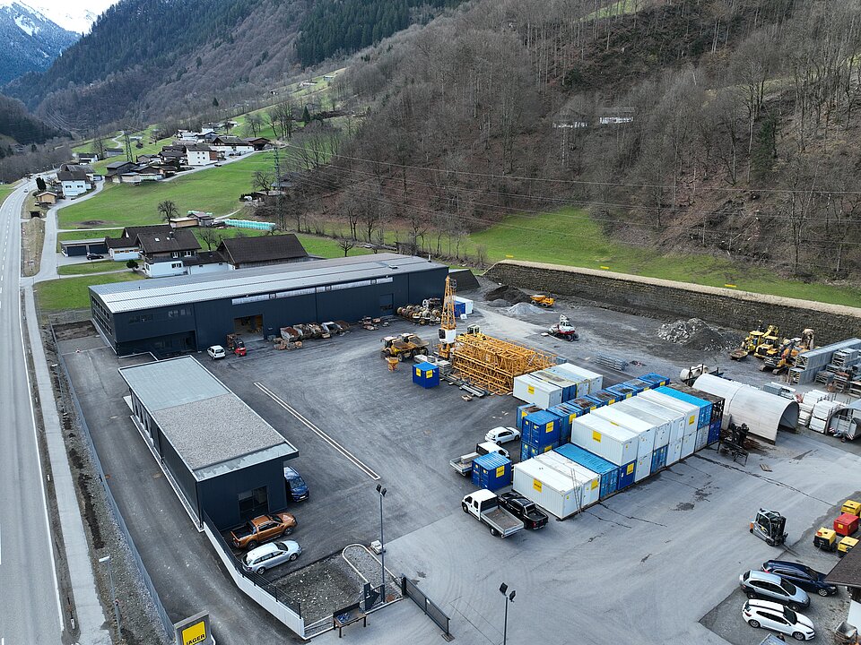Luftbild Bauhof Jäger Bau Tschagguns Mauren